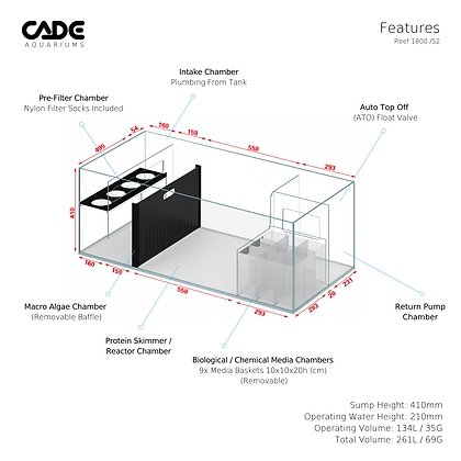 CADE REEF S2 1800 - Special Order - Obsidian Aquatics