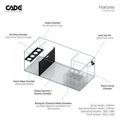 CADE REEF S2 2100 - Special Order - Obsidian Aquatics