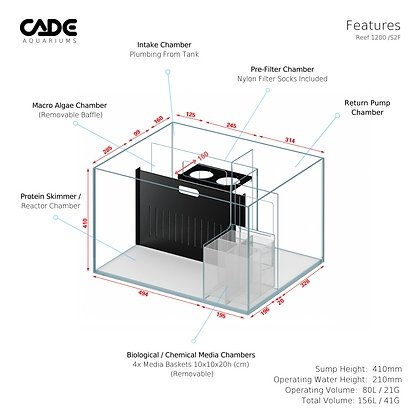 CADE REEF S2/F 1200 - Special Order - Obsidian Aquatics