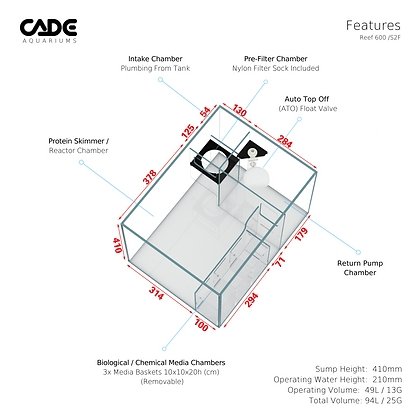 CADE REEF S2/F 600 - Special Order - Obsidian Aquatics