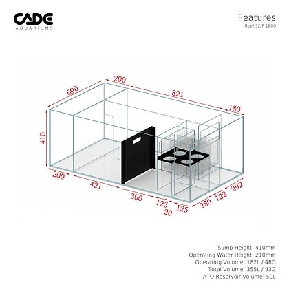 CADE REEF S2/P 1800 - Special Order - Obsidian Aquatics