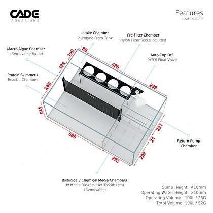 CADE REEF S2 1500 - Special Order - Obsidian Aquatics