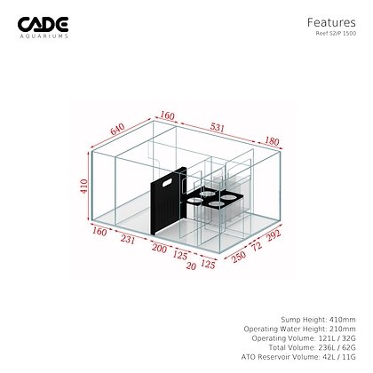 CADE REEF S2/P 1500 - Special Order - Obsidian Aquatics